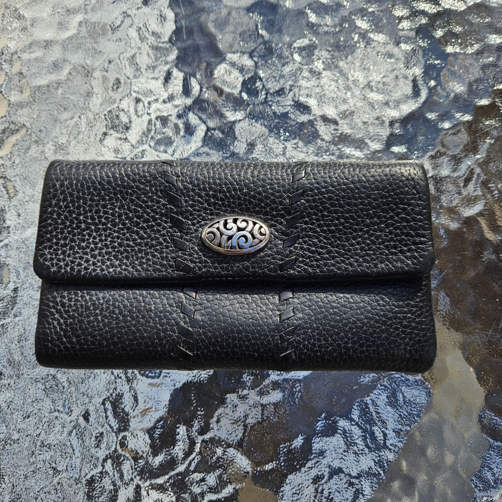 Vintage Brighton Pebble Leather Wallet Or Clutch 7 In By 4 In
